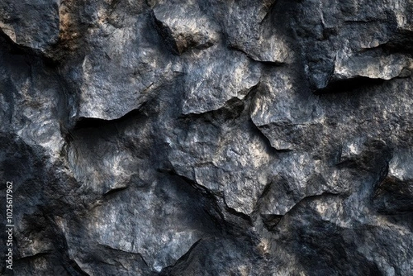 Obraz Rough, Gray Rock Wall Texture - Seamless Background