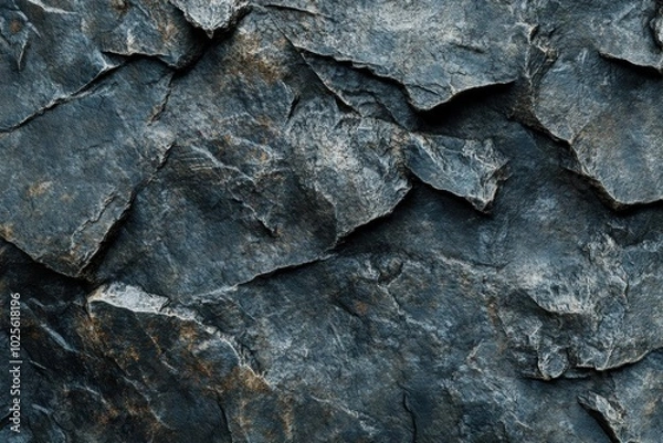 Obraz Dark and Rough Rock Texture - Nature's Rugged Beauty