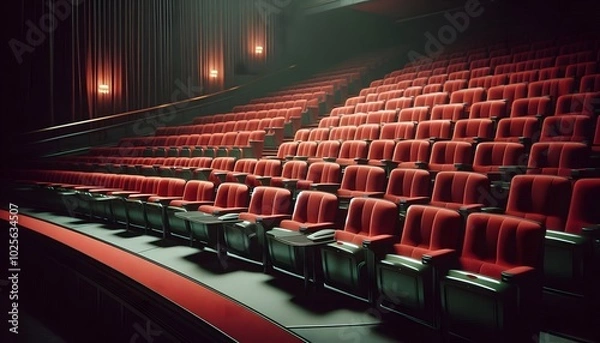 Obraz  Empty auditorium with close seats