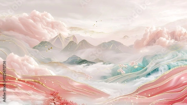 Obraz china mountain painting