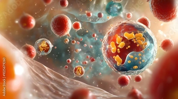 Obraz Insulin Resistance Cell Interaction Illustration