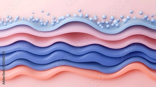 Obraz Transdermal Patch Illustration for Skin Care Concepts