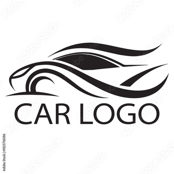 Fototapeta car silhouette logo design, modern and simple concept. 