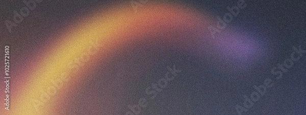 Obraz A curved arc of light with a gradient blending from lavender to bright orange, noise texture effect