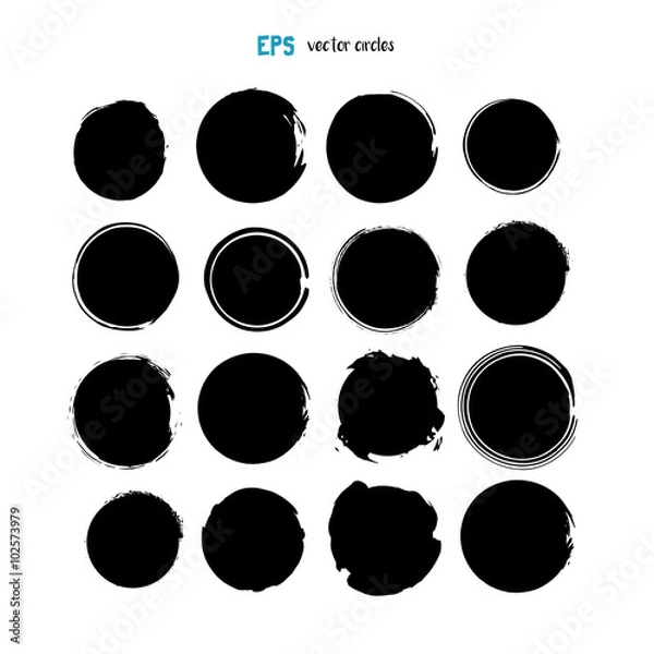 Fototapeta vector brush stroke collection