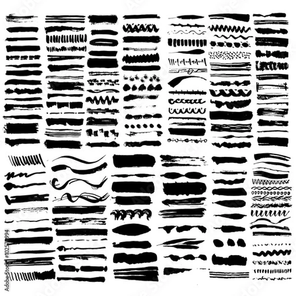 Obraz vector brush stroke collection