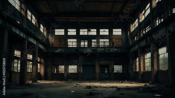 Obraz Rusting Giants: Abandoned Industrial Factories in Decay