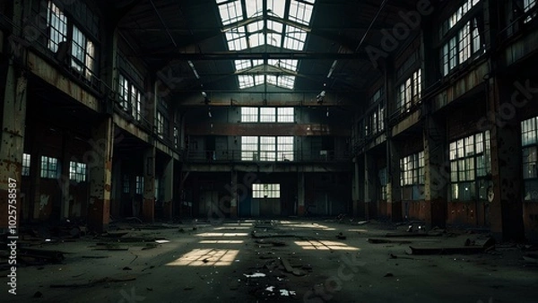 Fototapeta Rusting Giants: Abandoned Industrial Factories in Decay
