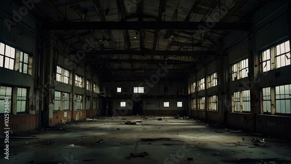 Fototapeta Rusting Giants: Abandoned Industrial Factories in Decay