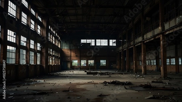 Fototapeta Rusting Giants: Abandoned Industrial Factories in Decay