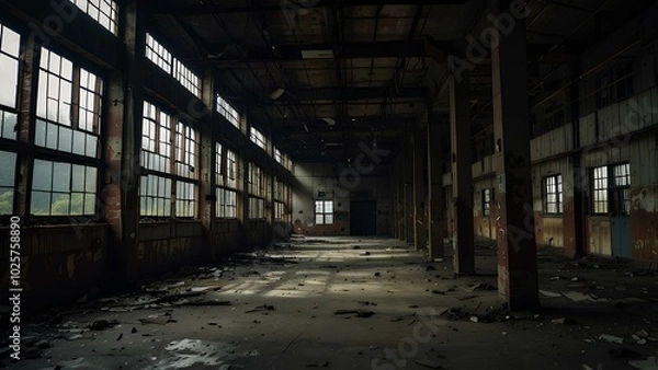 Fototapeta Rusting Giants: Abandoned Industrial Factories in Decay