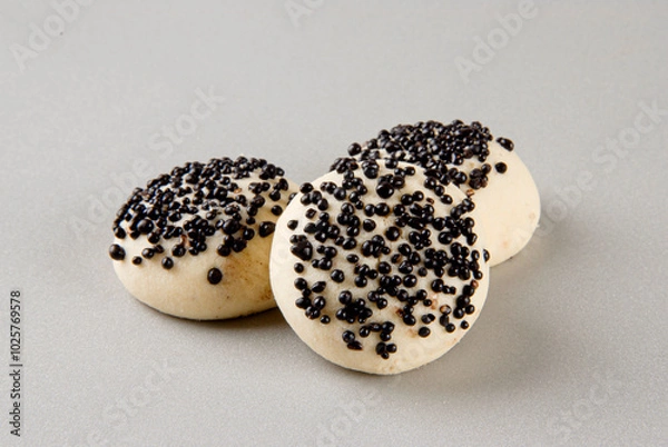 Obraz Decorative tea time cookies, on white background