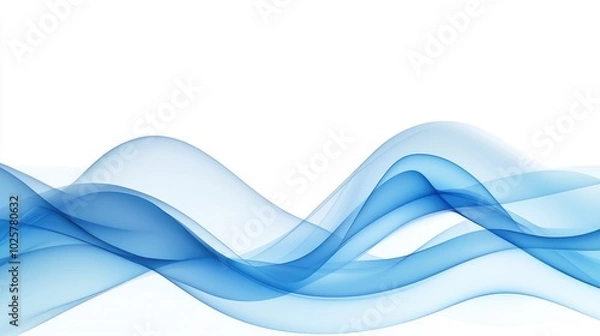 Fototapeta Dynamic Blue Wave Pattern Background Design