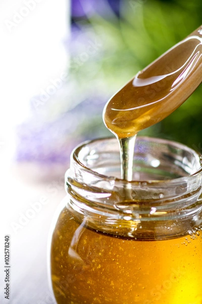 Fototapeta はちみつ　すくってるとこ