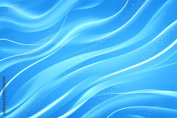 Fototapeta Blue abstract background with wavy lines, perfect for modern designs and artistic projects
