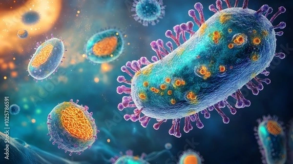 Obraz Illustration of Mitochondrial Dysfunction in Cells