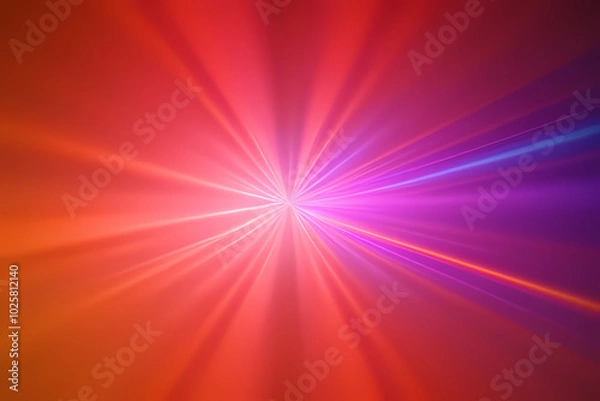 Fototapeta Vivid blur neon pink red orange blue purple rainbow color gradient abstract background. Light through a prism