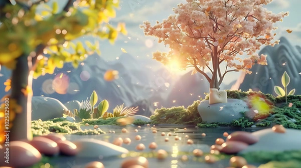 Obraz cute cartoon background