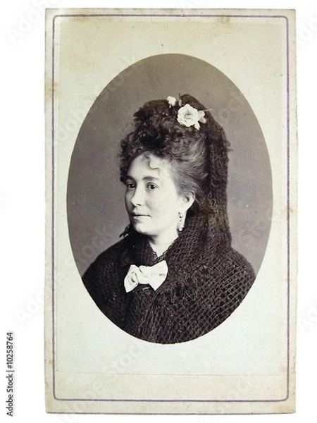 Obraz Vintage portrait of woman early 20 century on background.