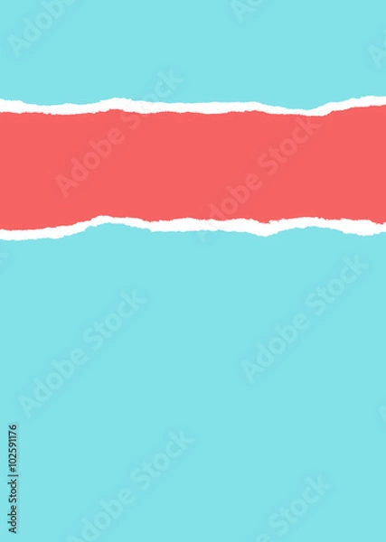 Obraz Torn light blue wrapping paper