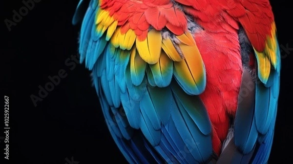 Fototapeta Vibrant Macaw Feathers