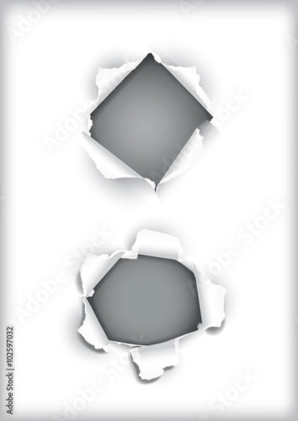 Obraz holes in paper