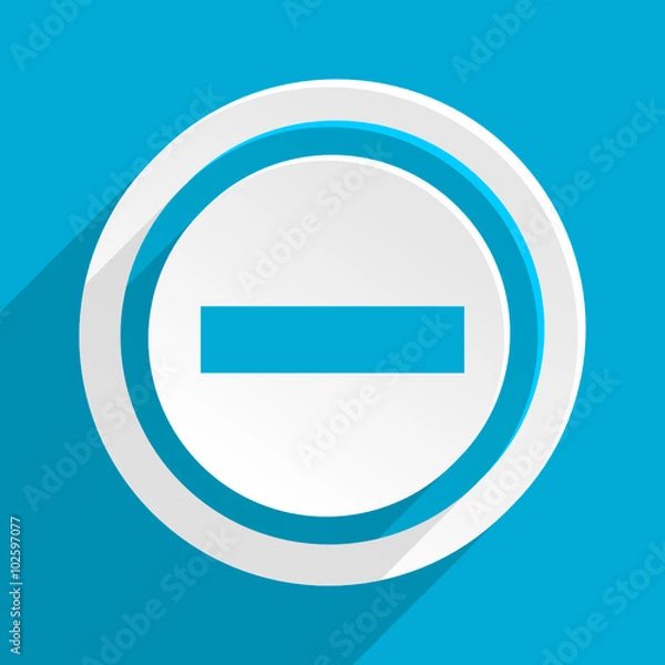 Obraz blue flat vector icon