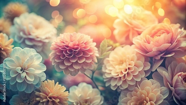 Fototapeta Vintage Gradient Patterns in Soft Pastel Colors for Timeless Aesthetic Appeal