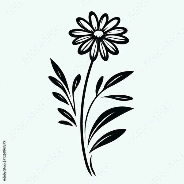 Obraz Adobe Illustrator Artwork
set of flowers vector, illustration of a flower, black and white flower