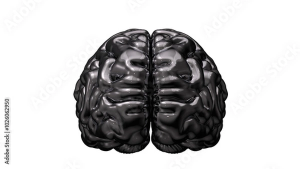 Fototapeta Brain 3d metallic