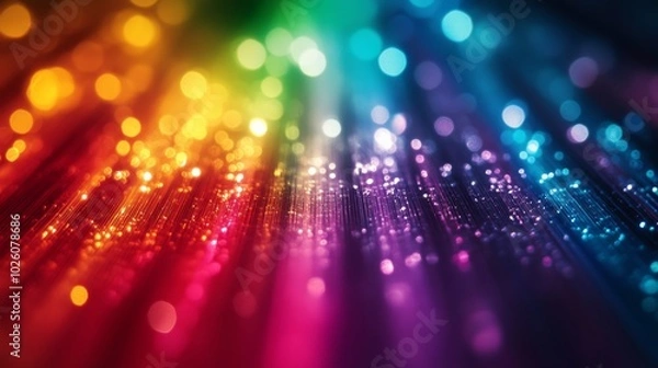 Fototapeta Vibrant Spectrum Light Display