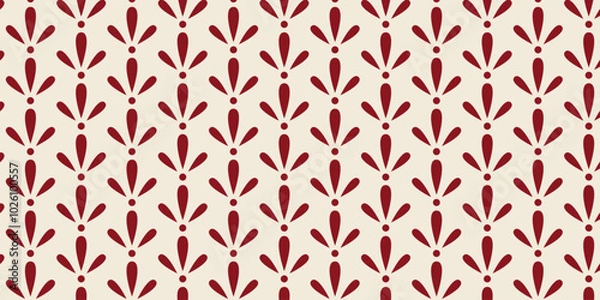 Obraz Simple grass pattern seamless pattern in dark red with light brown background