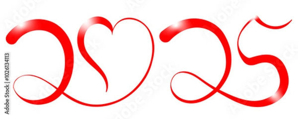 Obraz 2025 rotes Herz 