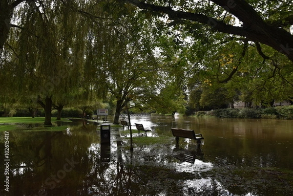 Obraz the floods at Stratford-upon-Avon autumn 2024