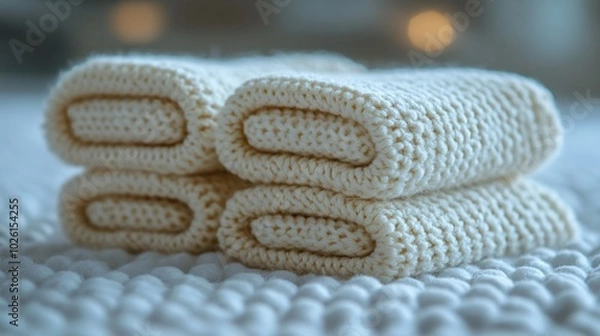 Fototapeta A cotton sock folded in half, isolated on white background. 