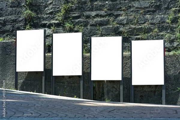 Fototapeta 4 Vertical billboards in Lugano, Switzerland.