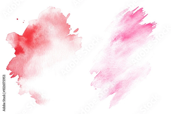 Obraz Pink watercolor splash and brush stroke for decoration. PNG.