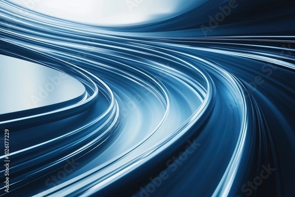 Obraz Abstract Road Map in Energetic Blue