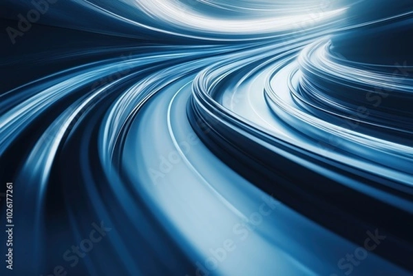 Fototapeta Blue Movement: Abstract Road Concept