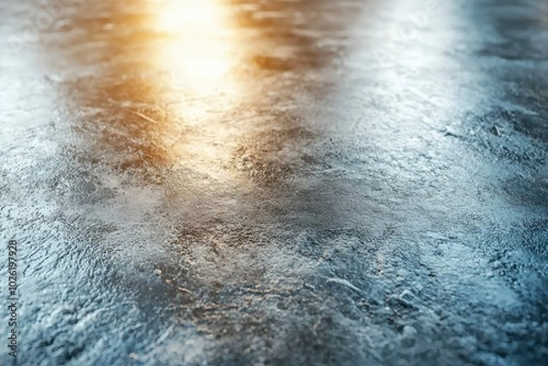 Fototapeta Close-up of a Rough, Textured Surface with a Sunbeam
