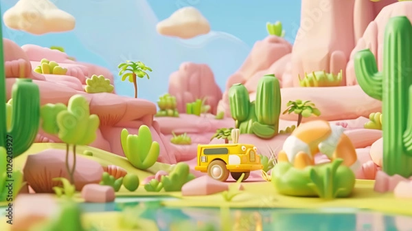 Obraz cartoon 3d background