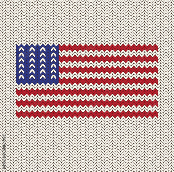 Obraz Knitted American Flag
