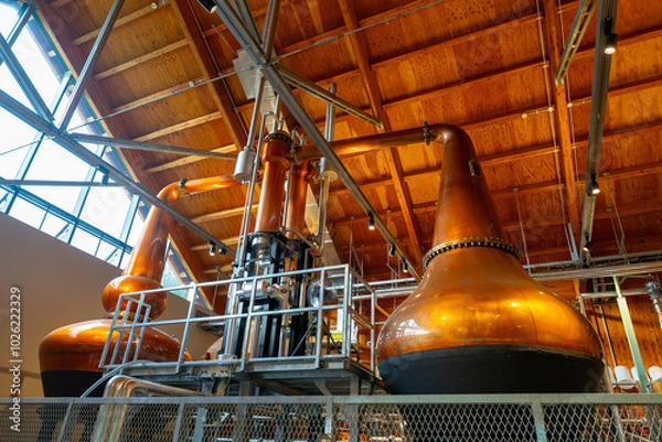 Obraz 北海道　蒸留所の風景