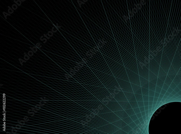Fototapeta Abstract fractal pattern on black background
