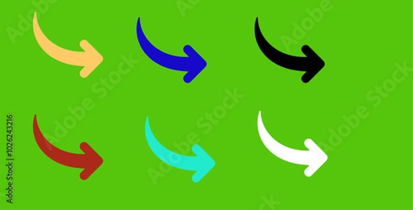Obraz Arrows big black set icons. Arrow icon. Arrow vector collection. Arrow. Cursor. Modern simple arrows. Vector illustration
