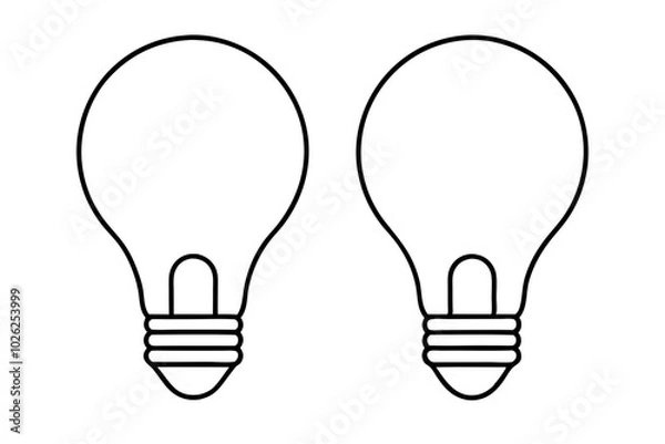 Obraz Two light bulb icons vector illustration.