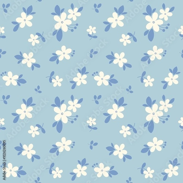 Fototapeta seamless pattern with flowers