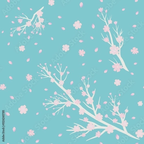 Fototapeta seamless background with flowers