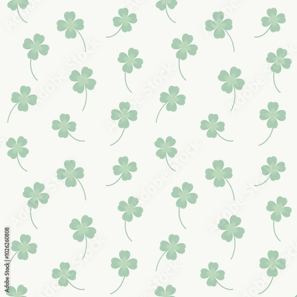 Fototapeta seamless pattern with clover