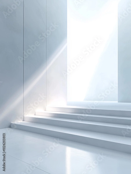 Fototapeta Minimalist Modern Architecture Perfect for Car and Product Ads, Featuring a Spacious, Clean Background Ideal for Displaying Vehicles with Modern Urban Charm, Ideal for Automotive Marketing